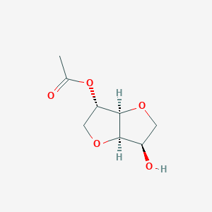 molecular formula C8H12O5 B084193 1,4:3,6-二酐-D-葡萄糖醇 2-乙酸酯 CAS No. 13042-39-2