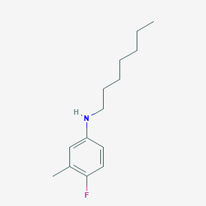 molecular formula C14H22FN B8419514 N-Heptyl-4-fluoro-3-methylaniline 