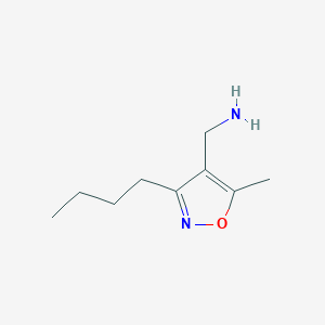 molecular formula C9H16N2O B8419596 C-(3-Butyl-5-methyl-isoxazol-4-yl)-methylamine 