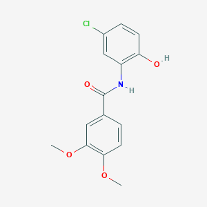 molecular formula C15H14ClNO4 B8419599 n-(3,4-Dimethoxybenzoyl)-2-hydroxy-5-chloroaniline 
