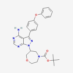 tert-butyl 6-(4-amino-3-(4-phenoxyphenyl)-1H-pyrazolo[3,4-d]pyrimidin-1-yl)-1,4-oxazepane-4-carboxylate