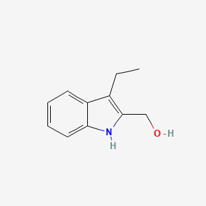 molecular formula C11H13NO B8419635 2-HydroxymethyL3-ethyl-indol 