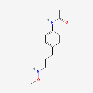 molecular formula C12H18N2O2 B8419668 N-[4-(3-methoxyamino-propyl)-phenyl]-acetamide 