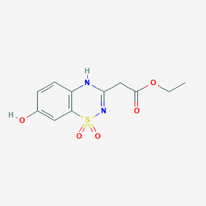 Ethyl (7-hydroxy-1,1-dioxido-4H-1,2,4-benzothiadiazin-3-yl)acetate