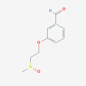 molecular formula C10H12O3S B8419737 3-(2-Methanesulphinyl-ethoxy)-benzaldehyde 