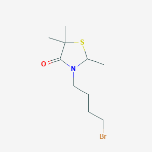 molecular formula C10H18BrNOS B8419776 3-(4-Bromobutyl)-2,5,5-trimethyl-4-thiazolidinone 