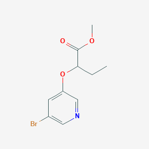 molecular formula C10H12BrNO3 B8419816 Methyl 2-(5-bromo-3-pyridyloxy)butyrate 