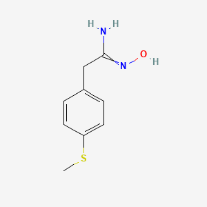 molecular formula C9H12N2OS B8419854 N'-hydroxy-2-[4-(methylthio)phenyl]ethanimidamide 
