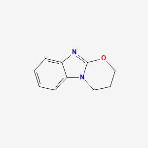 molecular formula C10H10N2O B8419878 3,4-dihydro-2H-[1,3]oxazino[3,2-a]benzimidazole 