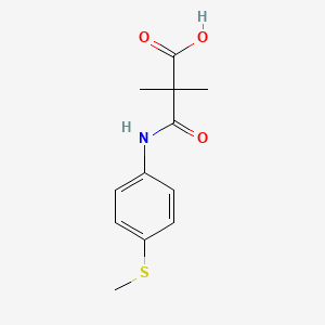 molecular formula C12H15NO3S B8420028 N-(4-methylthiophenyl)-2,2-dimethylmalonamic acid 