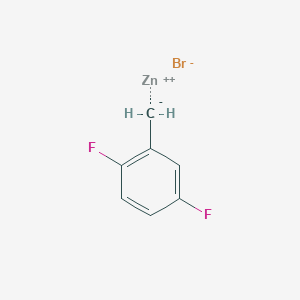 molecular formula C7H5BrF2Zn B8420093 2,5-Difluoro-benzylzinc bromide 