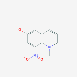 molecular formula C11H12N2O3 B8420250 6-Methoxy-1-methyl-8-nitro-1,2-dihydroquinoline 
