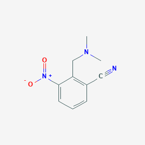 molecular formula C10H11N3O2 B8420303 2-((Dimethylamino)methyl)-3-nitrobenzonitrile 