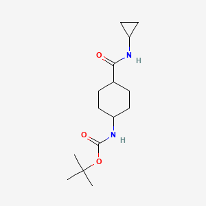 molecular formula C15H26N2O3 B8420334 trans-(4-Cyclopropylcarbamoyl-cyclohexyl)-carbamic acid tert-butyl ester 