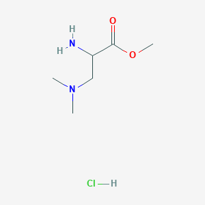 molecular formula C6H15ClN2O2 B8420347 4-Aza-DL-leucine methyl ester. Hydrochloride 