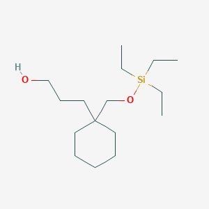 molecular formula C16H34O2Si B8420351 3-[1-(Triethylsiloxymethyl)cyclohexyl]propan-1-ol 