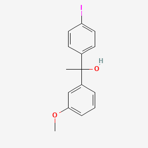 molecular formula C15H15IO2 B8420370 1-(4-Iodophenyl)-1-(3-methoxyphenyl)ethanol 