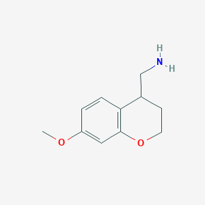 molecular formula C11H15NO2 B8420372 4-(Aminomethyl)-7-methoxy chroman 