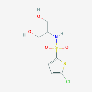 molecular formula C7H10ClNO4S2 B8420378 5-chloro-N-(1,3-dihydroxypropan-2-yl)thiophene-2-sulfonamide 