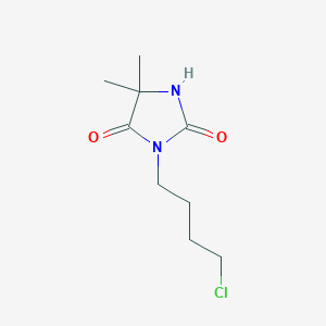molecular formula C9H15ClN2O2 B8420395 3-(4-Chlorobutyl)-5,5-dimethyl-hydantoin 