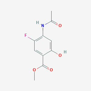 molecular formula C10H10FNO4 B8420423 4-Acetamido-5-fluorosalicylic acid methyl ester 