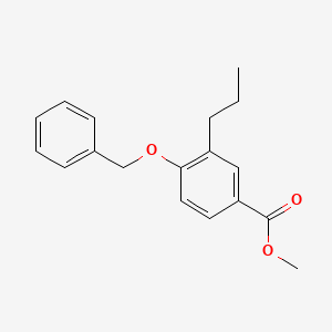molecular formula C18H20O3 B8420435 Methyl 4-benzyloxy-3-propylbenzoate 