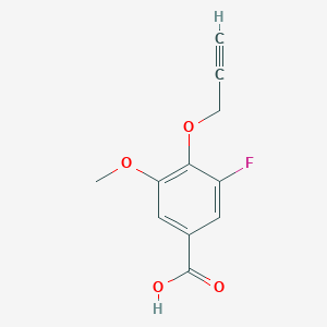 molecular formula C11H9FO4 B8420437 3-Fluoro-5-methoxy-4-(2-propynyloxy)benzoic acid 