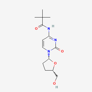 N-[1-[(2R,5S)-5-(hydroxymethyl)tetrahydrofuran-2-yl]-2-oxo-pyrimidin-4-yl]-2,2-dimethyl-propanamide