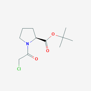 molecular formula C11H18ClNO3 B8420691 Tert-butyl (2S)-1-(2-chloroacetyl)pyrrolidine-2-carboxylate 