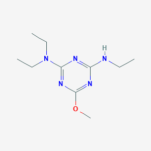 molecular formula C10H19N5O B084207 1,3,5-Triazine-2,4-diamine, N,N,N'-triethyl-6-methoxy- CAS No. 13532-26-8