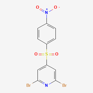 2,6-Dibromo-4-(4-nitrobenzenesulphonyl)-pyridine