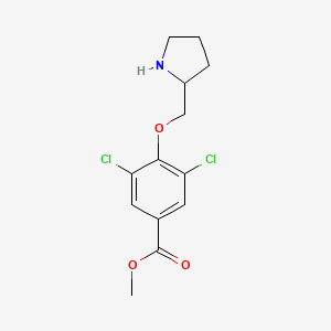 molecular formula C13H15Cl2NO3 B8420711 methyl 3,5-dichloro-4-[[(2S)-pyrrolidin-2-yl]methoxy]benzoate 