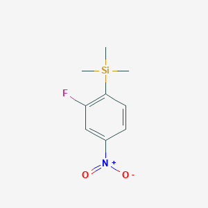 molecular formula C9H12FNO2Si B8420744 (2-Fluoro-4-nitrophenyl)trimethylsilane 