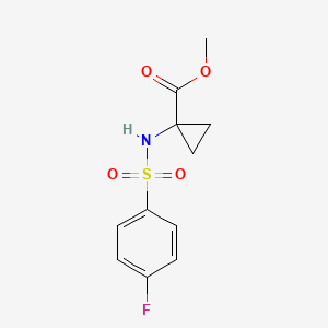 molecular formula C11H12FNO4S B8420800 Methyl 1-(4-fluorophenylsulfonamido)cyclopropanecarboxylate 