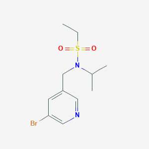 molecular formula C11H17BrN2O2S B8420871 N-((5-Bromopyridin-3-yl)methyl)-N-isopropylethanesulfonamide 
