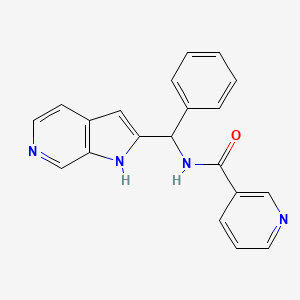 N-[phenyl(1H-pyrrolo[2,3-c]pyridin-2-yl)methyl]nicotinamide
