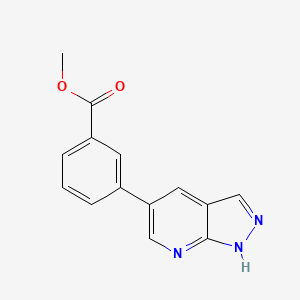 molecular formula C14H11N3O2 B8420987 methyl 3-(1H-pyrazolo[3,4-b]pyridin-5-yl)benzoate 