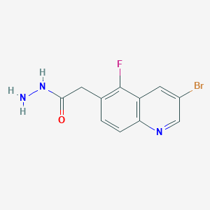 (3-Bromo-5-fluoro-quinolin-6-yl)-acetic acid hydrazide