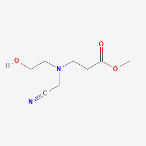 molecular formula C8H14N2O3 B8421266 methyl N-cyanomethyl-N-(2-hydroxyethyl)-3-aminopropionate 