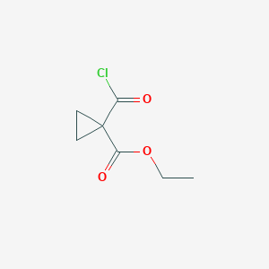 molecular formula C7H9ClO3 B8421299 Ethyl 1-chlorocarbonylcyclopropanecarboxylate CAS No. 3697-67-4