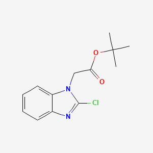 molecular formula C13H15ClN2O2 B8421348 tert-Butyl (2-chloro-benzoimidazol-1-yl)-acetate 