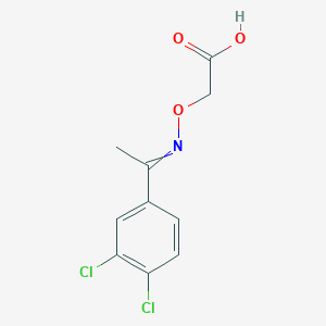 molecular formula C10H9Cl2NO3 B8421356 [(alpha-Methyl-3,4-dichlorobenzylidene amino)oxy] acetic acid 