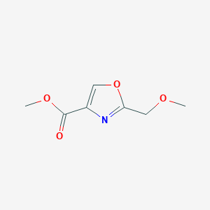 molecular formula C7H9NO4 B8421383 Methyl 2-(methoxymethyl)oxazole-4-carboxylate 