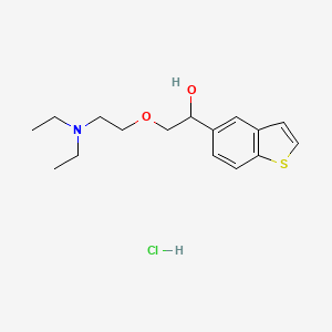 molecular formula C16H24ClNO2S B8421553 Benzo[b]thiophene-5-methanol, alpha-[[2-(diethylamino)ethoxy]methyl]-, hydrochloride 