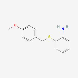 molecular formula C14H15NOS B8421631 2-(4-Methoxybenzylthio)aniline 