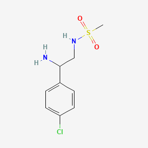 molecular formula C9H13ClN2O2S B8421655 N-[2-amino-2-(4-chlorophenyl)ethyl]methanesulfonamide 