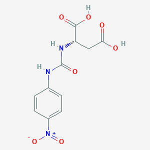 molecular formula C11H11N3O7 B8421680 N-(4-nitrophenylcarbamoyl)-L-aspartic acid 