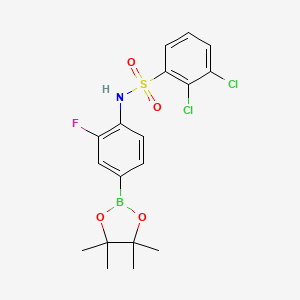 2,3-Dichloro-N-(2-fluoro-4-(4,4,5,5-tetramethyl-1,3,2-dioxaborolan-2-yl)phenyl)benzenesulfonamide