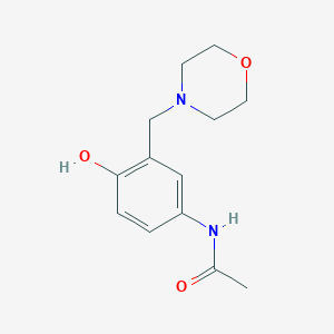 molecular formula C13H18N2O3 B084219 N-(4-Hydroxy-3-(4-morpholinylmethyl) phenyl)acetamide CAS No. 13886-00-5
