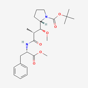 tert-Butyl (S)-2-((1R,2R)-1-methoxy-3-(((S)-1-methoxy-1-oxo-3-phenylpropan-2-yl)amino)-2-methyl-3-oxopropyl)pyrrolidine-1-carboxylate